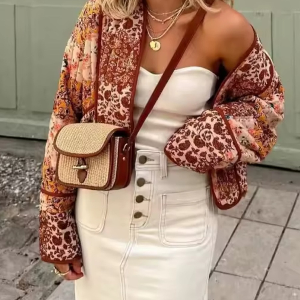 Beautiful Patchwork Patterned Jacket Nwot - image 3